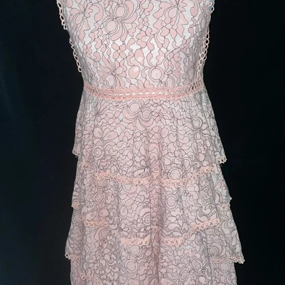 ❤️ LE Lined Maxi Dress measurements in pictures peach lace/wedding dress? - Picture 7 of 16